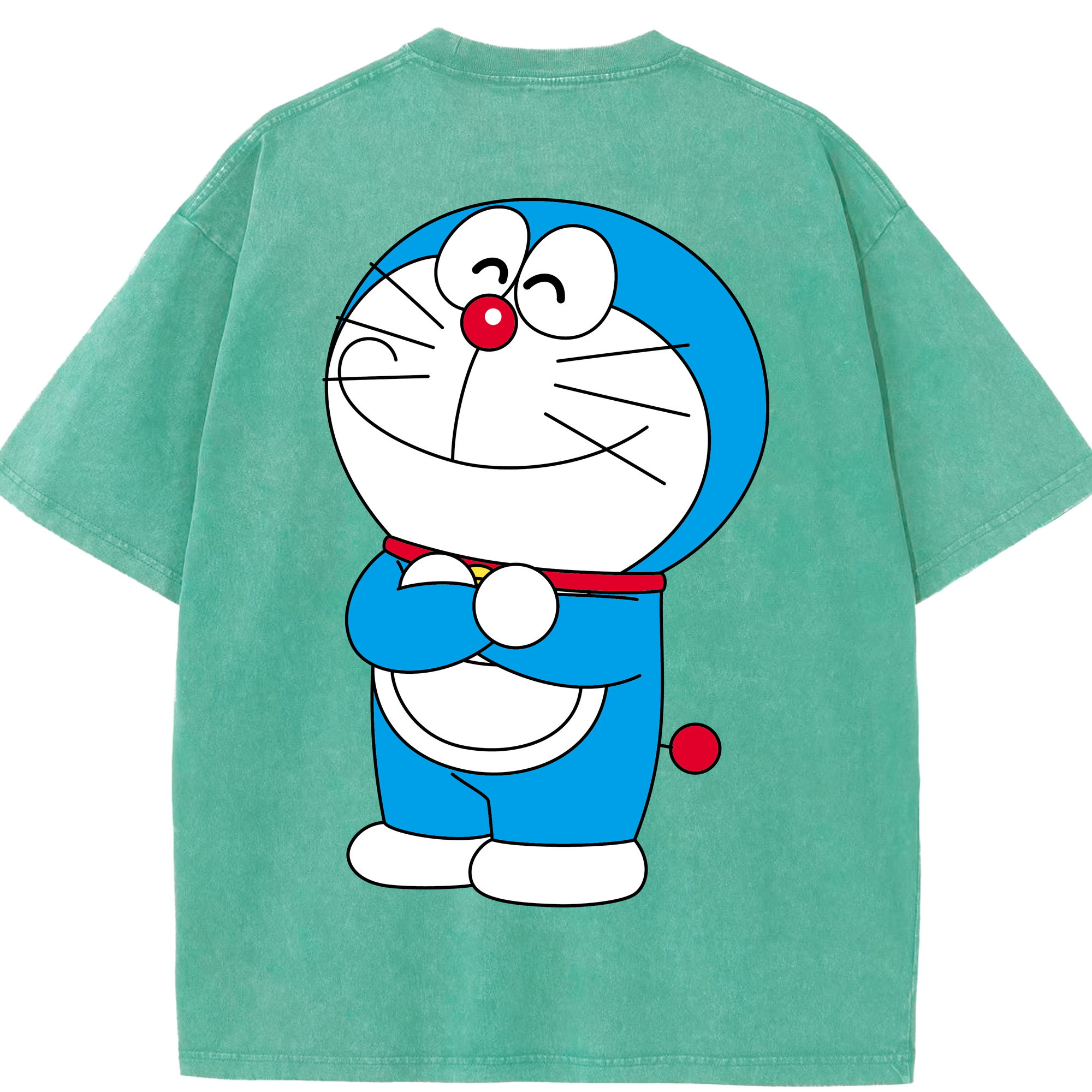 （画像用） ドラえもん Doraemon 綿100% ヴィンテージ風 半袖Tシャツ（背面プリント）